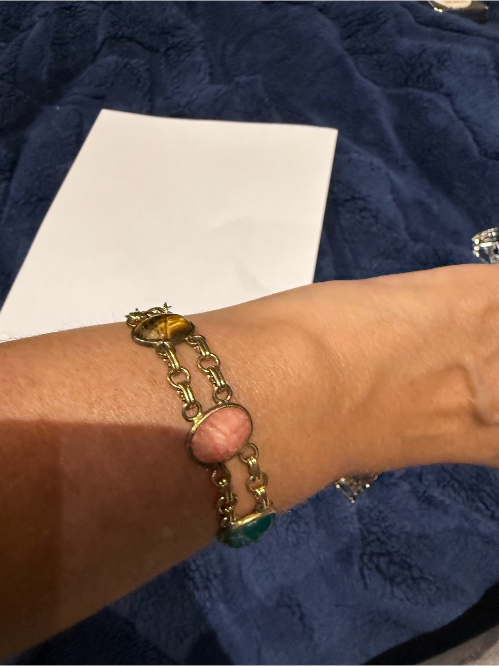 Vintage Egyptian Scarab Beetles Bracelet